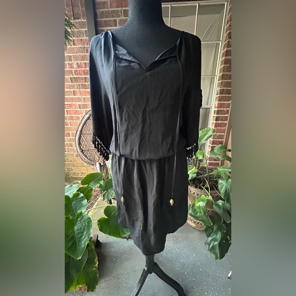 Black Silk Dress/Coverup